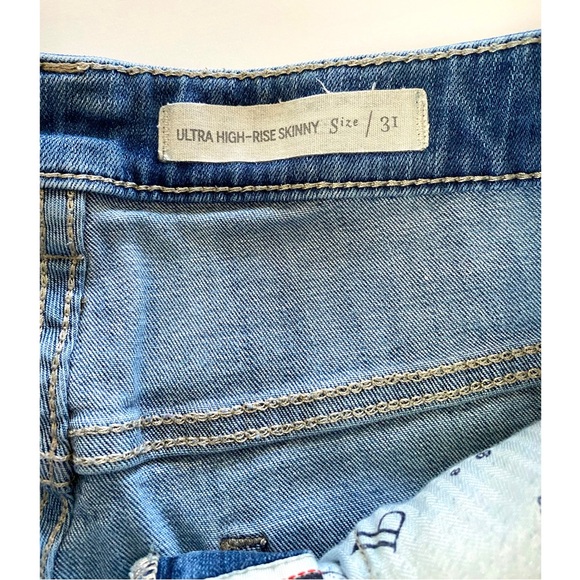 Anthropologie Pilcro Ultra High Rise Skinny Jeans - Picture 6 of 10